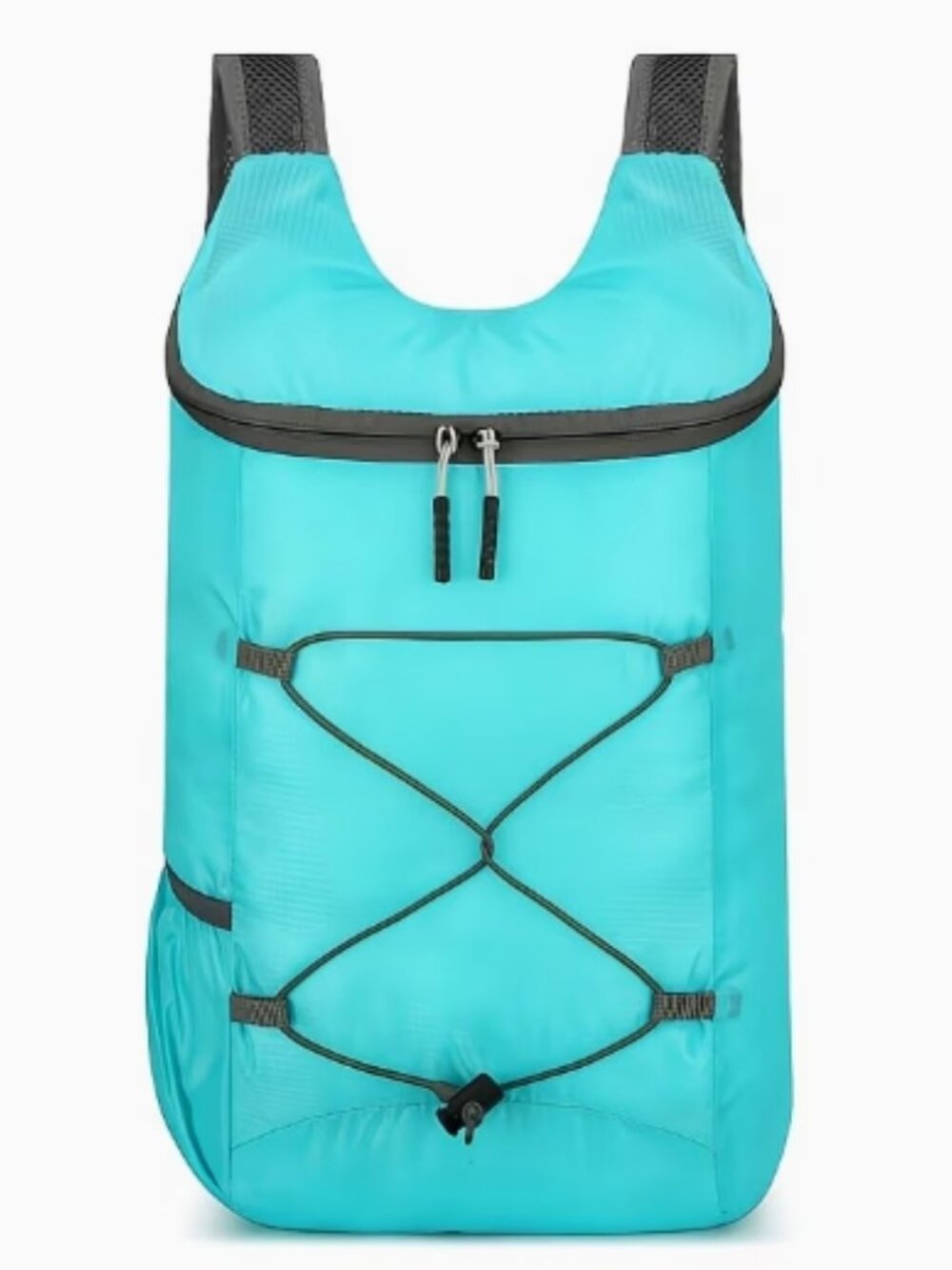 New Lightweight Sturdy Nylon Backpack with Ample Room Folds into Tiny Pouch Teal